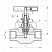 Клапан запорный Dn15 Pn25 муфтовый 12Х18Н10Т 15нж68нж-01